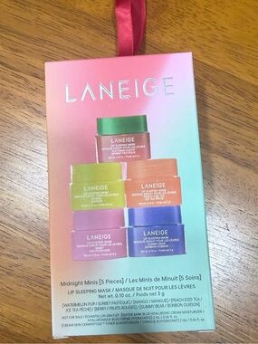 LANEIGE Lip Sleeping Mask Mini Set - Pink, Green, Yellow, Orange, Purple